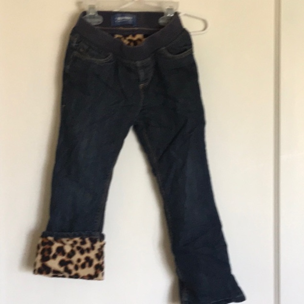 Girls fleece lined jeans.